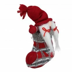Northlight 10" Red And Gray Isolde Gnome Christmas Stocking Tabletop Figurine -Northlight Shop northlight yj37594 3 92501.1599786792