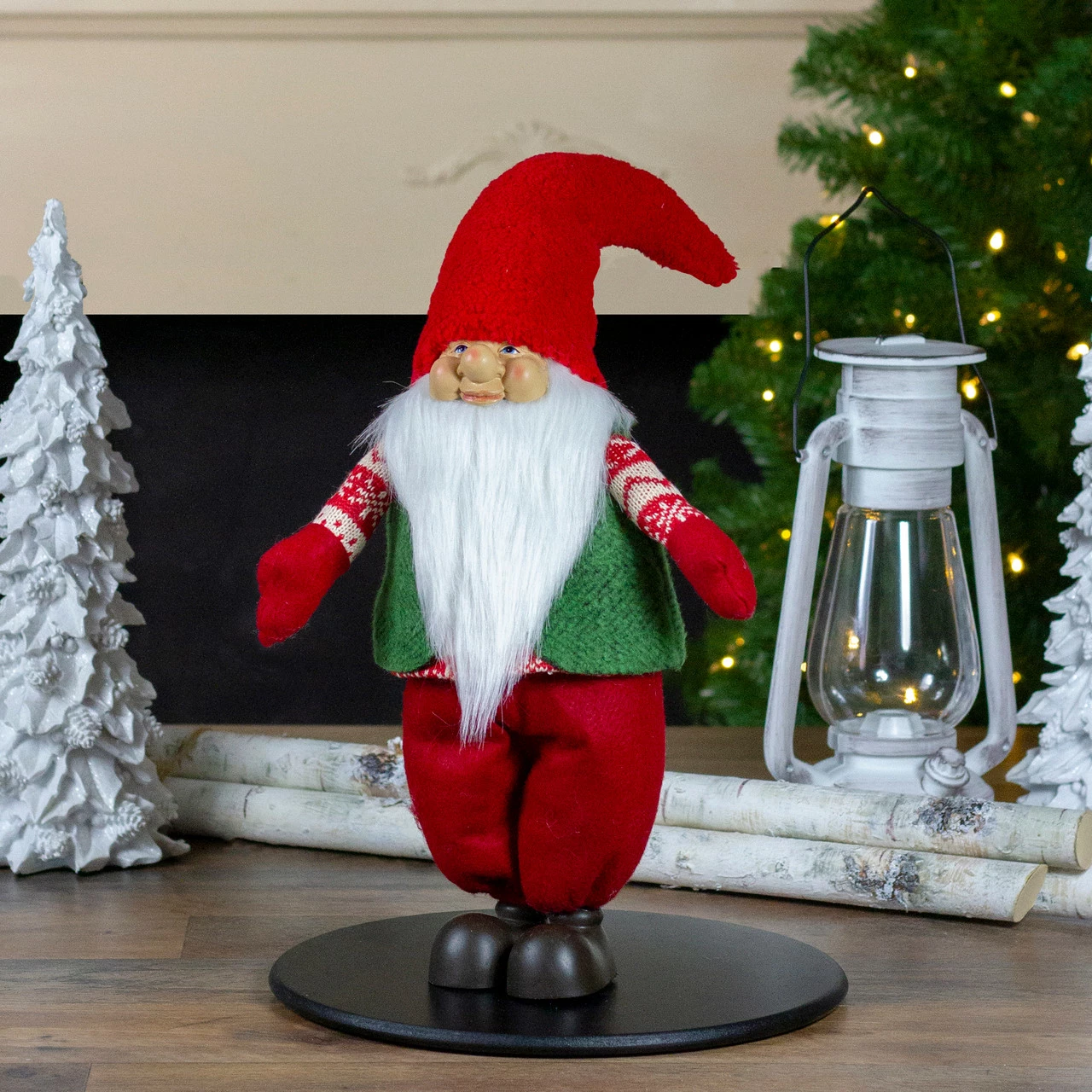 Northlight 23" Red And Green Santa Christmas Gnome Tabletop Figure 2 Northlight 23" Red And Green Santa Christmas Gnome Tabletop Figure - Image 2