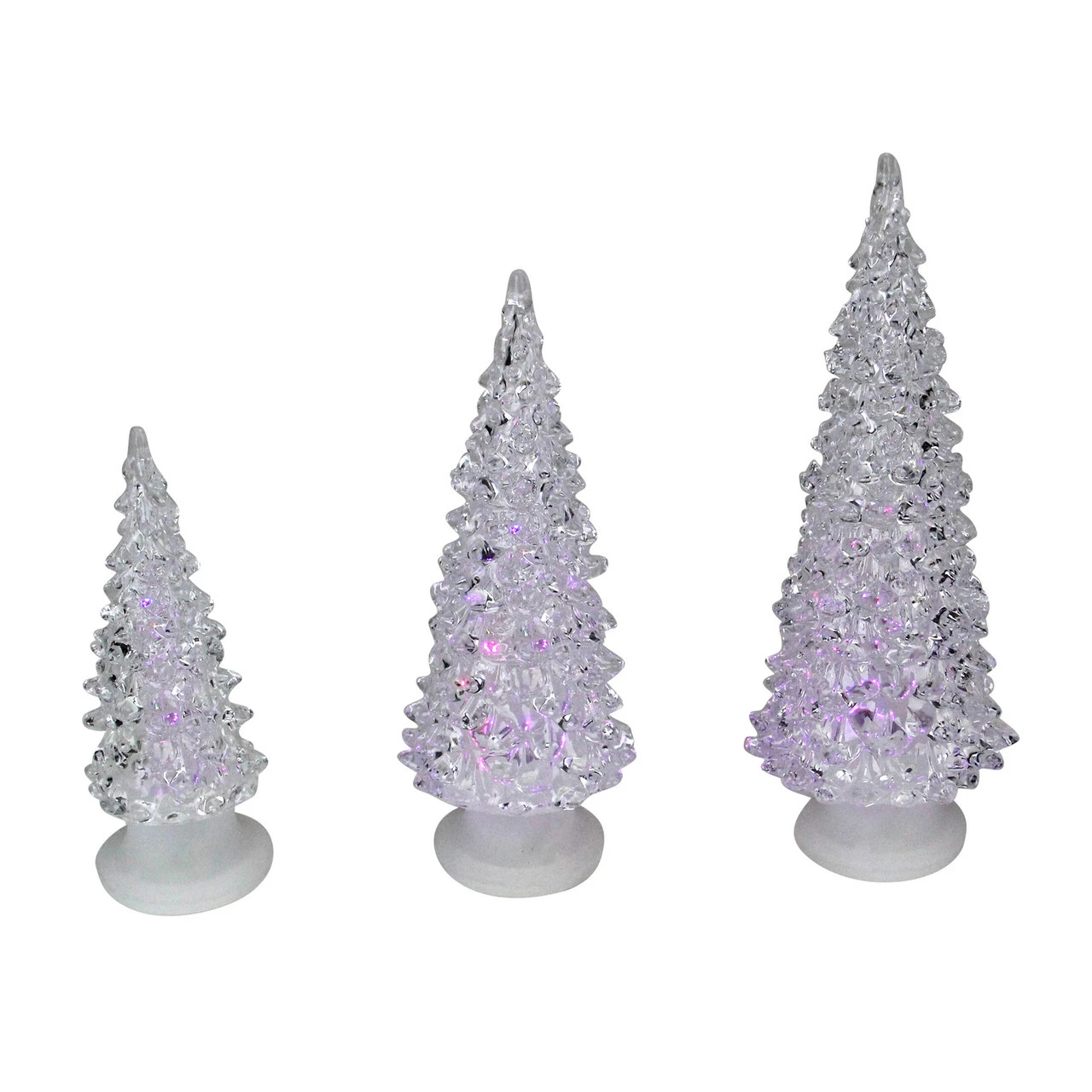 Northlight Set Of 3 Color Changing LED Lighted Christmas Trees 1 Northlight Set Of 3 Color Changing LED Lighted Christmas Trees