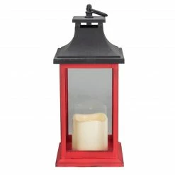 Northlight 12" Red And Black LED Candle With Deer Christmas Lantern -Northlight Shop northlight yw90664 2 sample 49639.1603850562