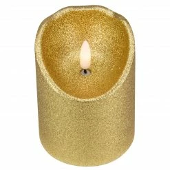 Northlight 4" LED Gold Glitter Flameless Christmas Decor Candle -Northlight Shop northlight yw90680 2 sample 23092.1600996804
