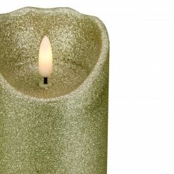 Northlight 4" LED Gold Glitter Flameless Christmas Decor Candle -Northlight Shop northlight yw90680 4 sample use20for20yw90681 74316.1600996804