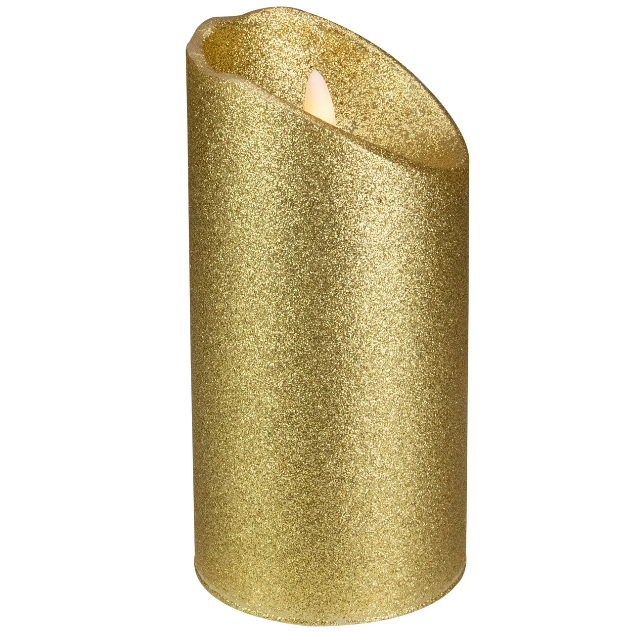 Northlight 6" LED Gold Glitter Flameless Christmas Decor Candle 5 Northlight 6" LED Gold Glitter Flameless Christmas Decor Candle - Image 5