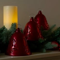 Northlight Set Of 3 Musical Lighted Red Bells Christmas Decorations, 6.5" -Northlight Shop northlight yw91561 5 49177.1665611053