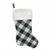 Northlight 23" Black And White Rustic Checkered Christmas Stocking
