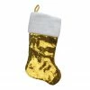 Northlight 22.75" Gold And Silver Reversible Sequined Christmas Stocking