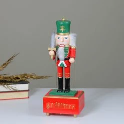 Northlight 12.5" Red And Green Musical And Animated Guard Christmas Nutcracker -Northlight Shop nutcrackerfactory 97118 3 40843.1665610433