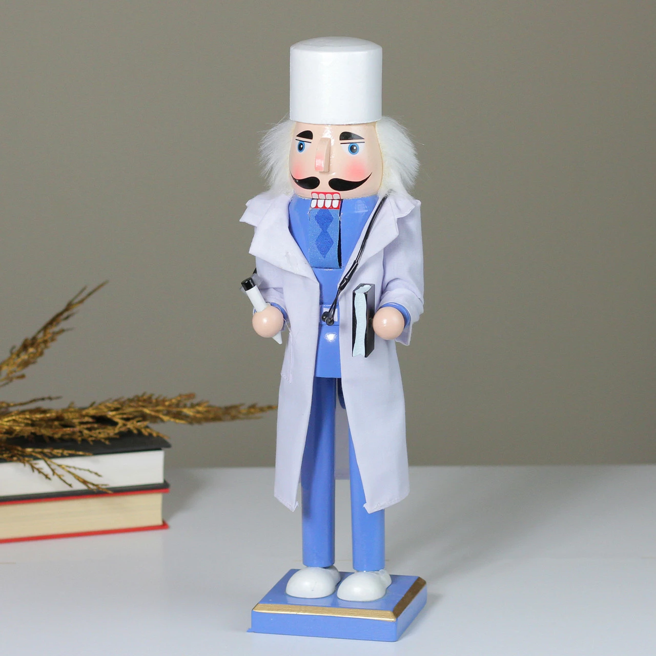 Northlight 14" Wooden Christmas Nutcracker Doctor With Stethoscope 3 Northlight 14" Wooden Christmas Nutcracker Doctor With Stethoscope - Image 3