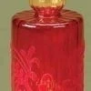 Roman 'Tis The Season LED Lighted Red Glass Christmas Candle Lamp With Velveteen 8.5"