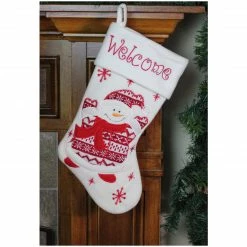 Northlight 15.75" Red And White Welcome Snowman Embroidered Christmas Stocking -Northlight Shop o2ivg8wdcymaa4kg1palbre0domnktgf 53253.1588357738