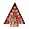 Northlight 14.5" Red And White Christmas Tree Advent Calendar Decor