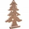 Allstate 12" Beige And White Buttoned Christmas Tree Tabletop Decor