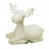 Northlight 14" Creamy White And Silver Sitting Christmas Moose Table Top Figure