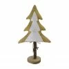 Northlight 16” White And Gold Christmas Tree With Bells Tabletop Decor