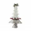 Northlight 18" White And Brown Rustic Christmas Tree Tabletop Decor