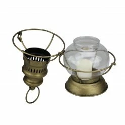 Raz 10” Golden Antique Style Weathered Glass Christmas Candle Lantern -Northlight Shop raz 3755283 2 72506.1588396904