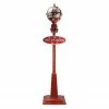 Northlight 69" Lighted Red And Gold Musical Snowing Christmas Tree Round Street Lamp