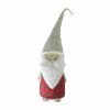 Northlight 19" Red And White Plaid Blushing Santa Gnome Tabletop Decor