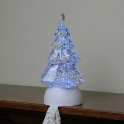 Roman 9.5" Clear LED Glitter Swirl Christmas Tree Stocking Holder -Northlight Shop roman 131396 4 37402.1587644281