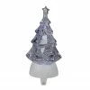 Roman 9.5" Clear LED Glitter Swirl Christmas Tree Stocking Holder