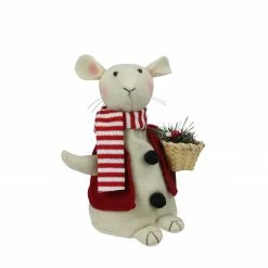 Roman 7" Wind-Up Musical Animated Mouse Tabletop Christmas Decoration