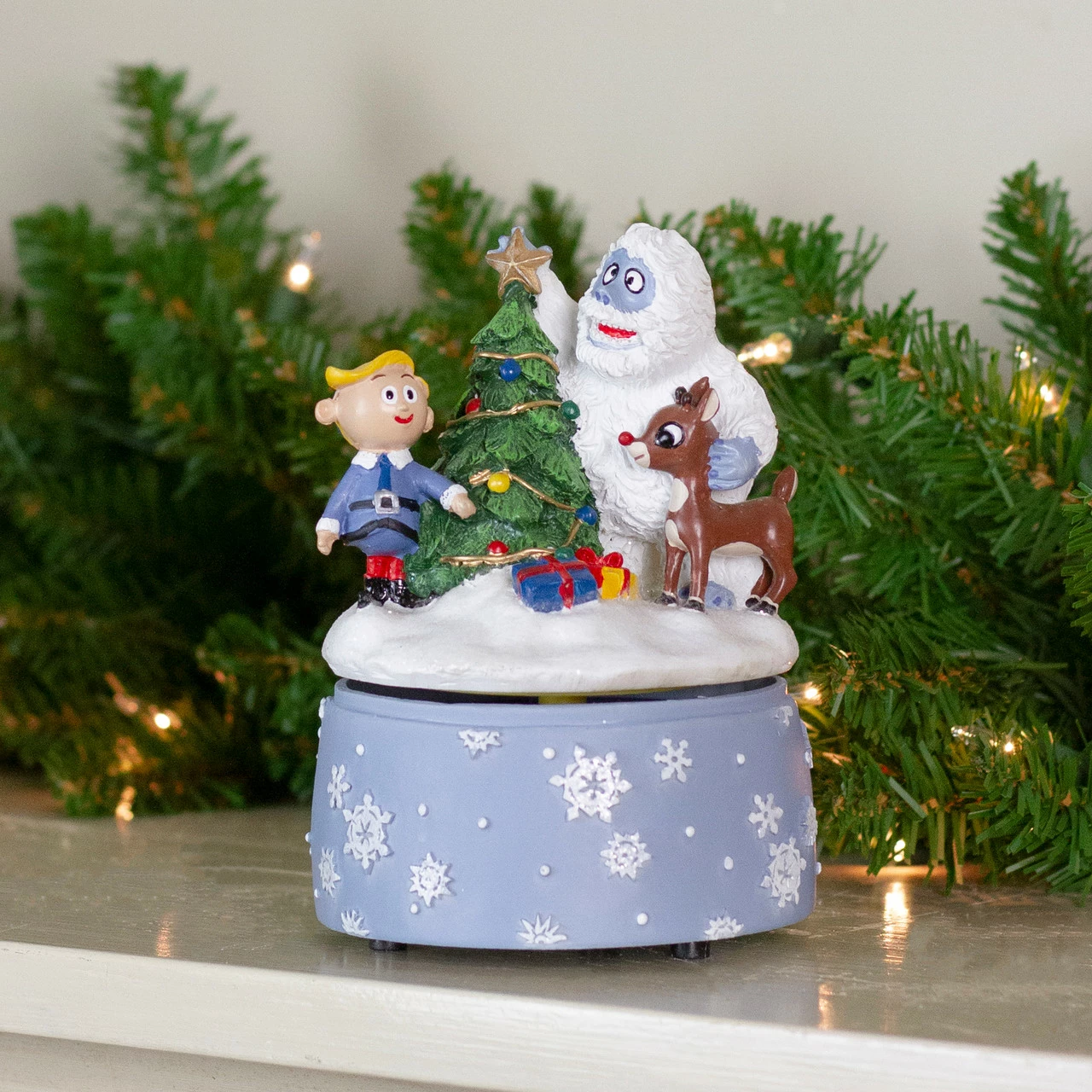 Roman 6" Rudolph And Friends Rotating Music Player Christmas Windup Figurine 5 Roman 6" Rudolph And Friends Rotating Music Player Christmas Windup Figurine - Image 5