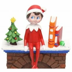 Roman 6.75" Brown And Red Elf On Fireplace Christmas Tabletop Decoration - LED Lights 5 Roman 6.75" Brown And Red Elf On Fireplace Christmas Tabletop Decoration - LED Lights -Northlight Shop roman 31013 03 32710.1600218898