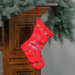 Roman 9" Red, White And Green "Happy Birthday Jesus" Battery Operated Christmas Stocking -Northlight Shop roman 31686 birthday 2 12295.1588397210