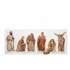 Roman 7-Piece Brown Religious Christmas Nativity Figurine Set 12"