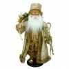 Northlight 18.25" Gold And White Santa Claus With Jacket Christmas Tabletop Figurine