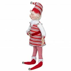 Select Artificials 20" Red And White Peppermint Striped Elf With Jingle Bells 7 Select Artificials 20" Red And White Peppermint Striped Elf With Jingle Bells -Northlight Shop select xn440 20 rw 2 40746.1588415796