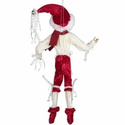 Select Artificials 13" Red And Cream Whimsical Dusty Elf With Holly Berries -Northlight Shop select xn446 13 rc 4 30025.1665610437