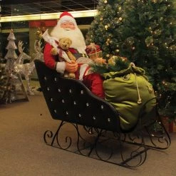 Northlight 4' Deluxe Animated Musical Santa Claus In Jeweled Sleigh Christmas Decoration -Northlight Shop smebif6dmmgojpukcxbp9jhrhsklrrhu 98227.1665610437