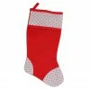 St. Nick's Choice 19" Red And White Fleece Polka Dot Christmas Stocking