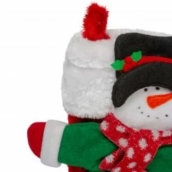 CC Christmas Decor 16" Plush Red And White Christmas Stocking With A Snowman Wine Bottle Sleeve -Northlight Shop stnickschoice 1166661lo snowman 1 58951.1628263623