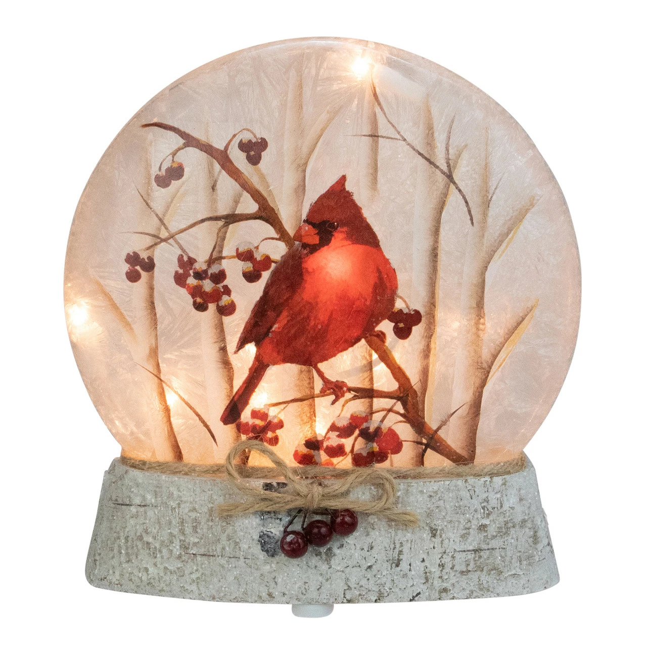Stony Creek 8" Brown And Red Lighted Cardinal Winter Wonderland Christmas Tabletop Decoration 1 Stony Creek 8" Brown And Red Lighted Cardinal Winter Wonderland Christmas Tabletop Decoration