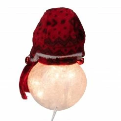 Stony Creek 5.5" Red And Grey Lighted Snowman Christmas Tabletop Decoration -Northlight Shop stony20creek ssx9258 2 90265.1588406027