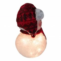 Stony Creek 5.5" Red And Grey Lighted Snowman Christmas Tabletop Decoration -Northlight Shop stony20creek ssx9258 3 81601.1588406028