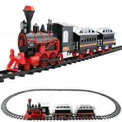 Northlight 13-Piece Red And Black Battery Operated Lighted And Animated Train Set With Sound 6 Northlight 13-Piece Red And Black Battery Operated Lighted And Animated Train Set With Sound -Northlight Shop tc68exwtrmdh3tnukzwocw8svoomlryt 46236.1588870087