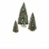 Midwest Set Of 3 Glitter Frosted Tabletop Christmas Tree Decorations 17"