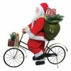 Northlight 42" Traditional Santa Claus Riding A Bicycle Commercial Christmas Decoration