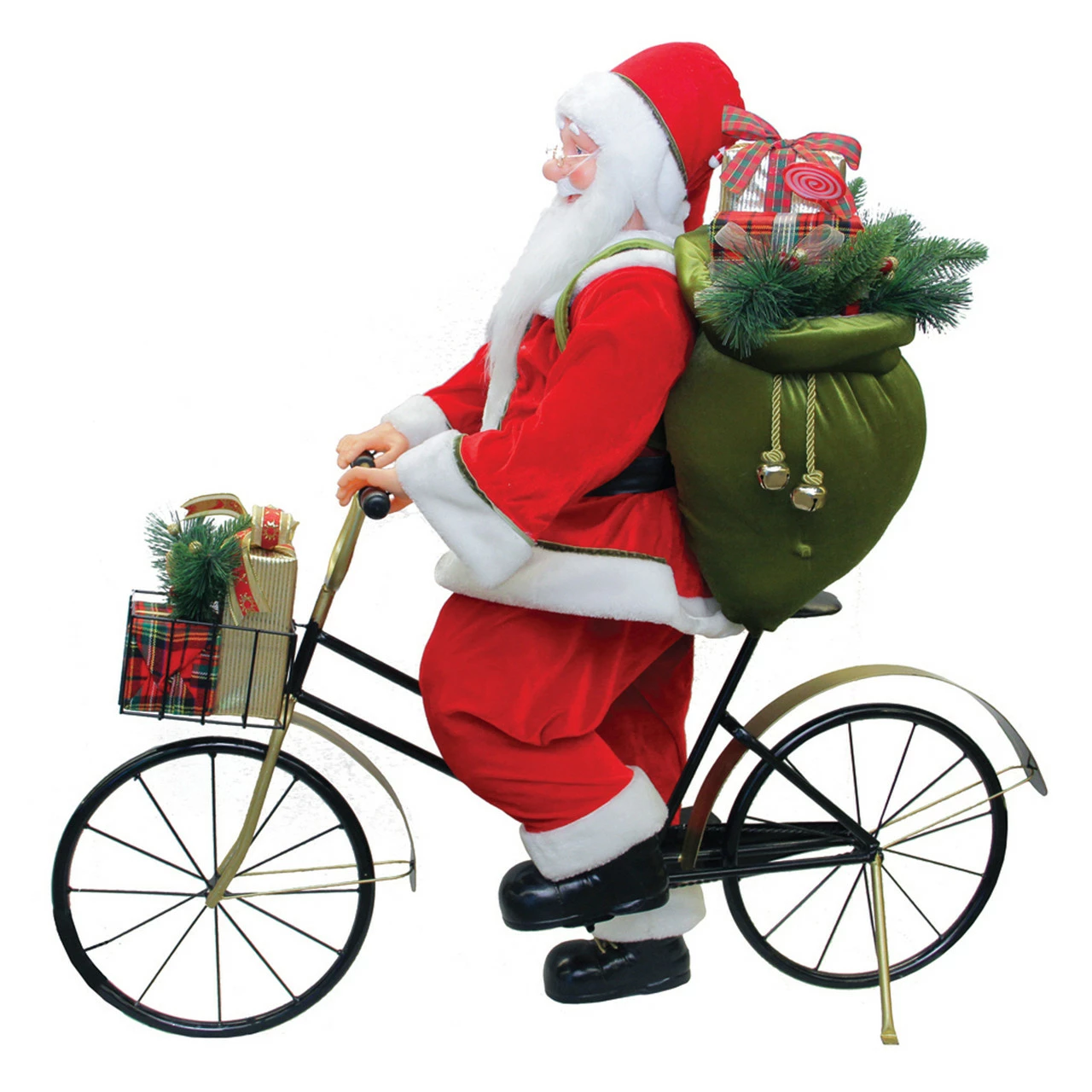 Northlight 42" Traditional Santa Claus Riding A Bicycle Commercial Christmas Decoration 1 Northlight 42" Traditional Santa Claus Riding A Bicycle Commercial Christmas Decoration
