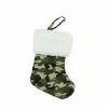 Northlight 7" Army Camouflage Mini Christmas Stocking With White Cuff