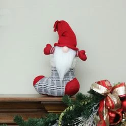 Northlight 14.5" Red And Gray Tristan Gnome Christmas Stocking Tabletop Figurine -Northlight Shop tmunkbm4x9fuu32mfs5aakf8wkneilgi 26621.1587645152