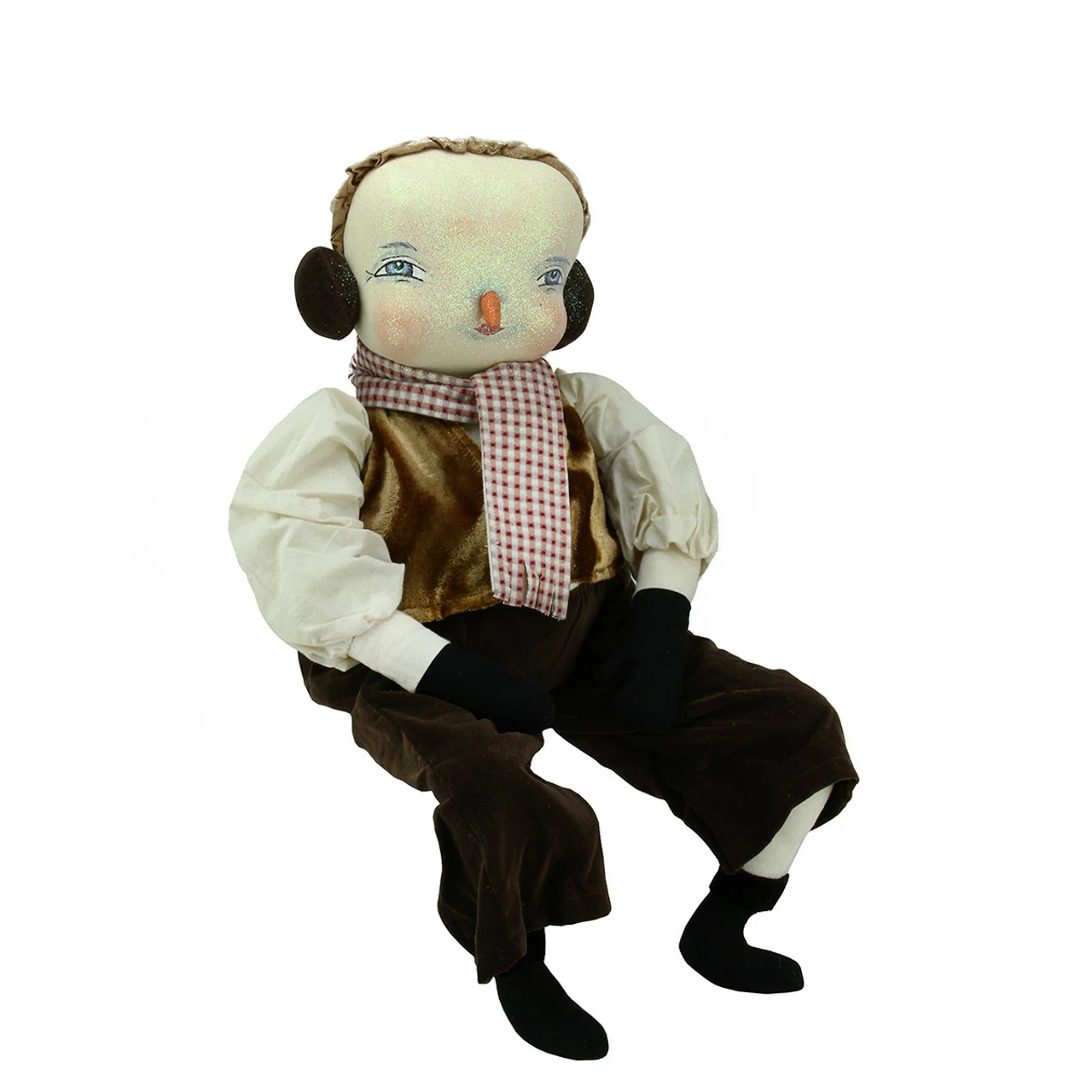 Gallerie II 26" White And Brown Sherwood Snowman Christmas Nativity Figure 1 Gallerie II 26" White And Brown Sherwood Snowman Christmas Nativity Figure