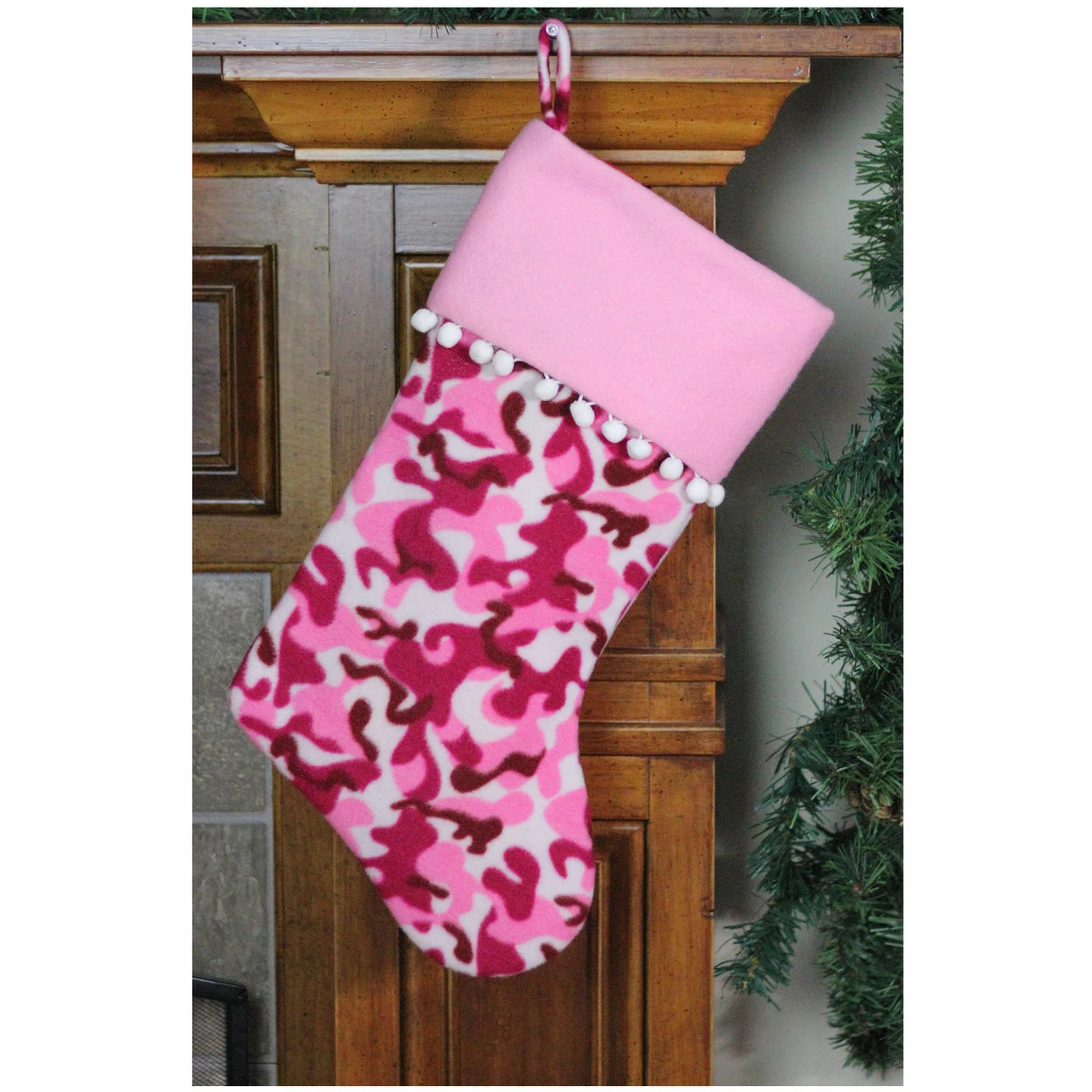 Northlight 15.75" Pink And Brown Camouflage Christmas Stocking With Cuff 4 Northlight 15.75" Pink And Brown Camouflage Christmas Stocking With Cuff - Image 4