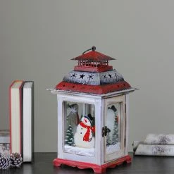 Northlight 14.5" Rustic Red And White Snowman Christmas Scene Candle Lantern -Northlight Shop uvq1jc6kybratdsl0wqiq4l1zic2naea 20000.1665610744