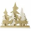 Raz 16.5" Gold And White LED Lighted Deer Silhouette Christmas Tabletop Decor