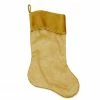Northlight 20" Gold Glittered Poinsettia Christmas Stocking