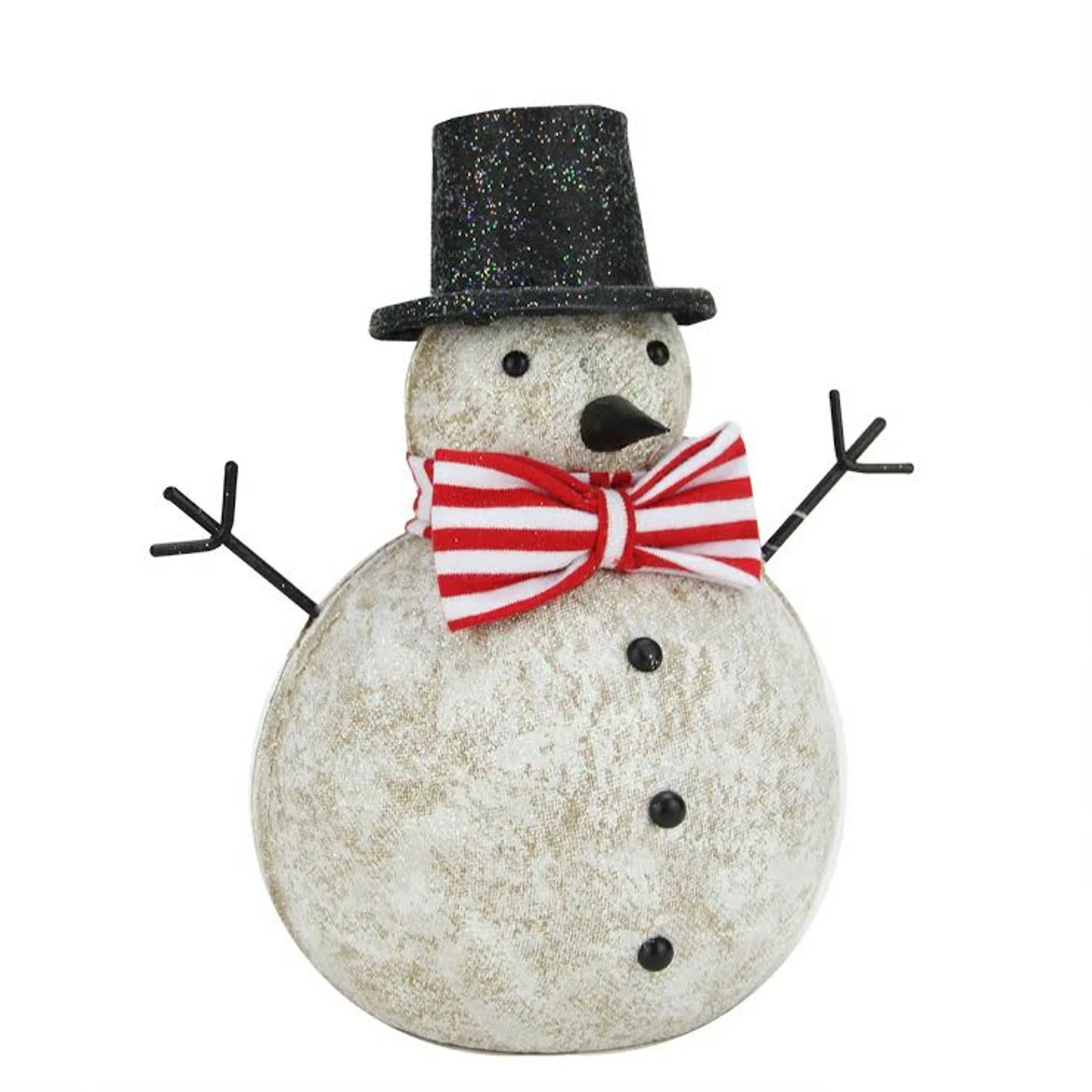 Roman 8.25" Red And White Glitter Snowman With Top Hat And Bow Tie Christmas Table Top Figure 1 Roman 8.25" Red And White Glitter Snowman With Top Hat And Bow Tie Christmas Table Top Figure